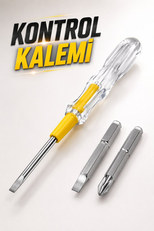 Test Cihazı Kontrol Kalemi Çift Başlıklı Şeffaf Elektrik Testi - RFIOVS9309-2575