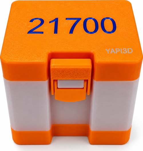 YAPI3D 21700 Pil Saklama Kutusu 6'lı Kapasiteli 21700 Pil Organizer Düzenleyici Muhafaza ve Taşıma Kutusu