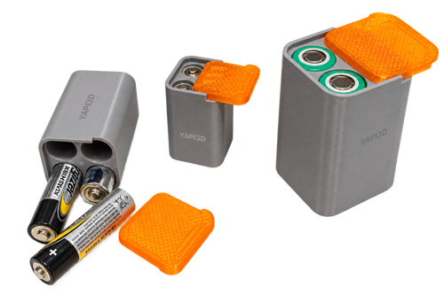 YAPI3D AA AAA 18650 Pil Saklama Kutusu 3'lü Set Pil Organizer Düzenleyici Muhafaza ve Taşıma AA AAA