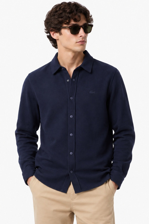 Men's Regular Fit Button-Down Cotton Shirt Erkek Çıt Çıt Yaka Gömlek Lacivert