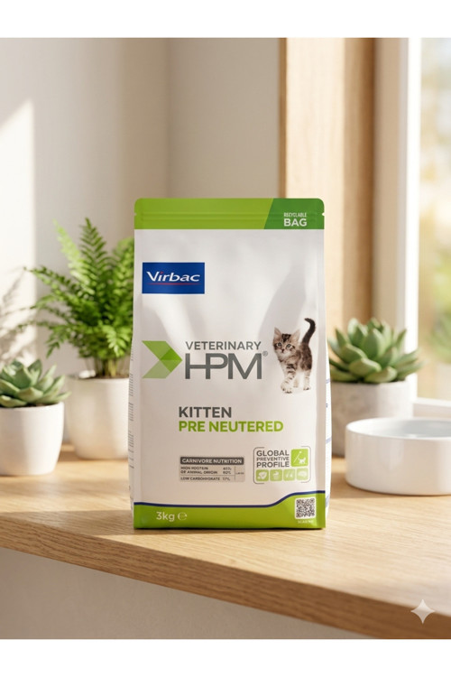Veterinary HPM Kitten Pre Neutered Kısırlaştırılmamış Yavru Kedi Maması 3 kg