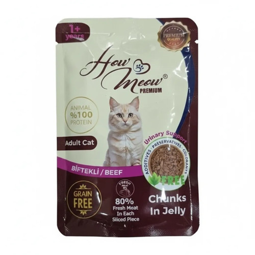 Biftekli Yetişkin Yaş Kedi Maması 85 gr