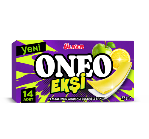 ONEO Slims Ekşi Elma ve Limon Aromalı Sakız - 27 gram - 108 Adet