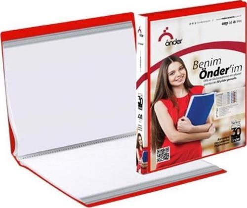 PP Ön Cepli 80 Poşetli Sunum Dosyası KIRMIZI