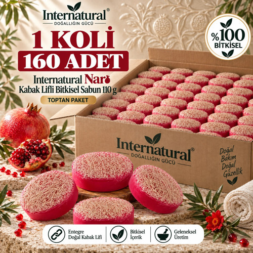 Internatural Nar Kabak Lifli Bitkisel Sabun 160'lı Paket (160 x 110 g)