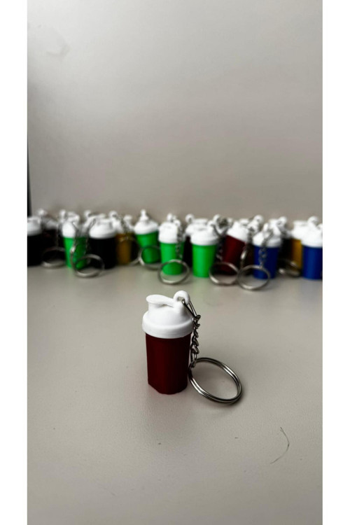 Protein Shaker Anahtarlık | 2'li Set - Kırmızı