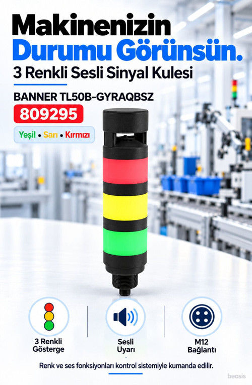 TL50B-GYRAQBSZ 3 renkli sesli LED kolon lamba 809295
