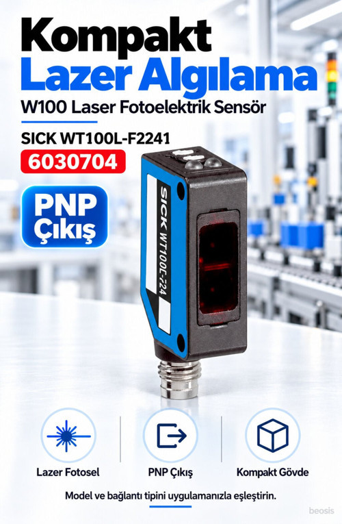 WT100L-F2241 lazer cisimden yansımalı fotosel 6030704