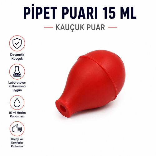 Pipet Puarı 15 ml - Kauçuk Puar