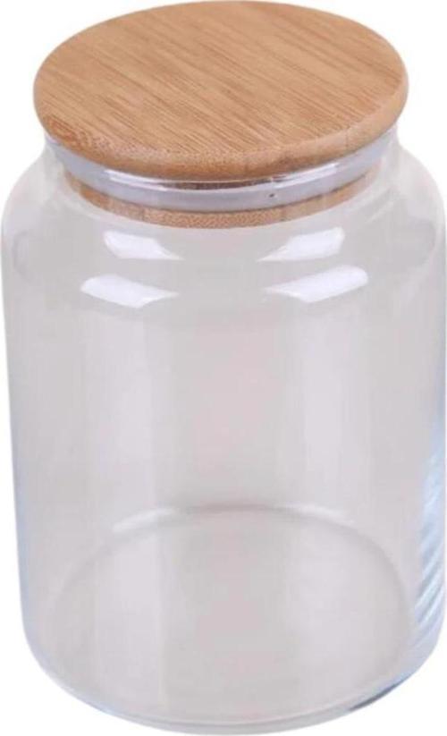 Bambu Kapaklı Cam Kavanoz 800 ml