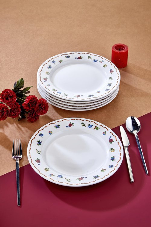 6'lı 25,5 cm Meadow Porselen Servis Tabağı CKR4247