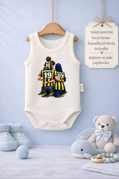 Bebek Zıbın Komik Yazılı Kanarya Aile Aşkı Baskılı %100 Pamuk Body (Yenidoğan & Bebek)