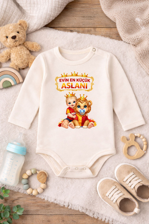 Bebek Zıbın Yazılı Kedicik Baskılı %100 Pamuk Body (Yenidoğan & Bebek)