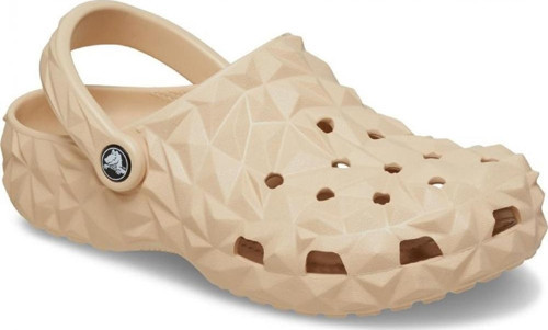 209563 Classic Geometric Clog Bej Unisex Terlik