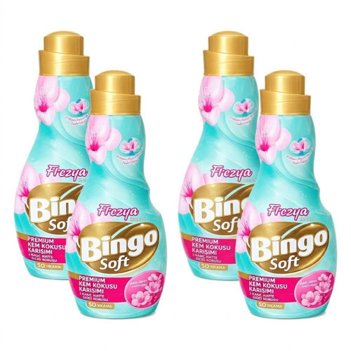 Soft Konsantre Çamaşır Yumuşatıcısı 1200 ml Frezya 4'lü Paket
