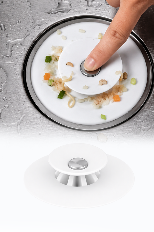 Silikon Lavabo Evye Süzgeci Tıkaç Saç Tutucu Gider Koruyucu Banyo Mutfak 9 cm