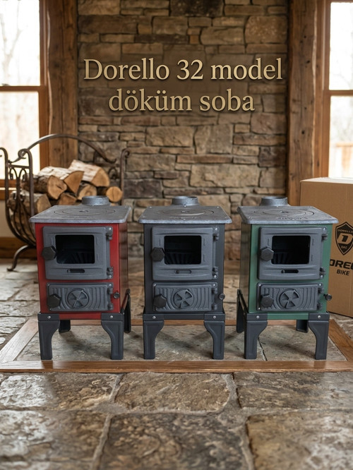 Renkli Döküm Soba Model 32