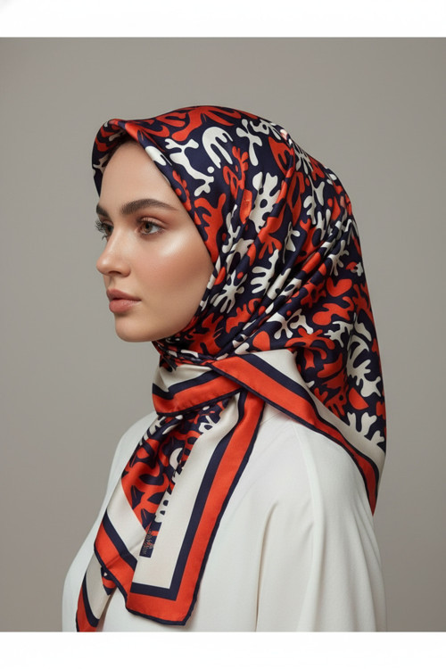 Trend Dijital Baskı Batik Desenli Royan Eşarp Desen6