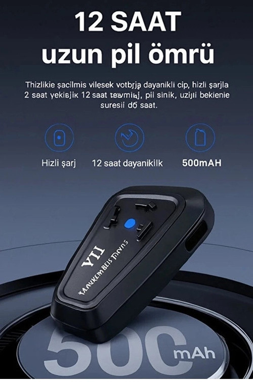 Y11 Bluetooth Kulaklık Mikrofonlu Motosiklet Kulaklığı İntercom Bt 5.3