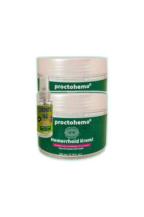 Proctohemo Rahatlatıcı Masaj Bakım Kremi 2x100 ml+30 ml Çörek Otu Yağ ile