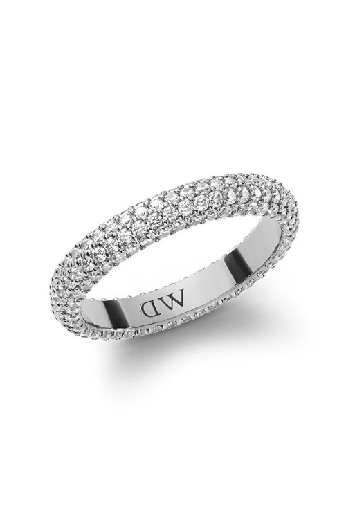 Pave Crystal Ring Silver
