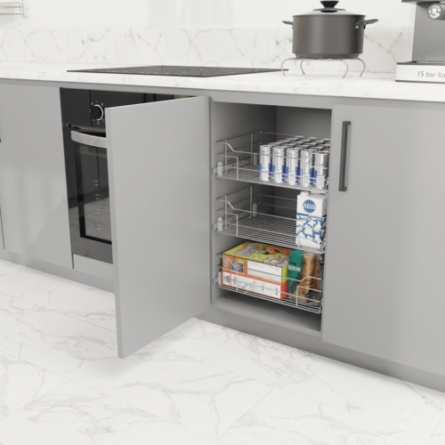 500x500x130 Bağımsız Frenli Raylı Çekmece M:550