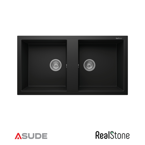 REALSTONE P019 NEMRUT ÇİFT GÖZ G.EVİYE 970*520MM SİYAH