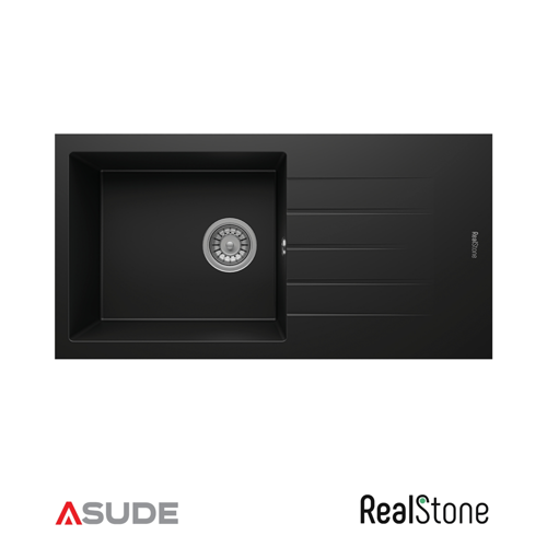 Realstone P011 Assos Damlalıklı Granit Evye 860*435 mm Antrasit