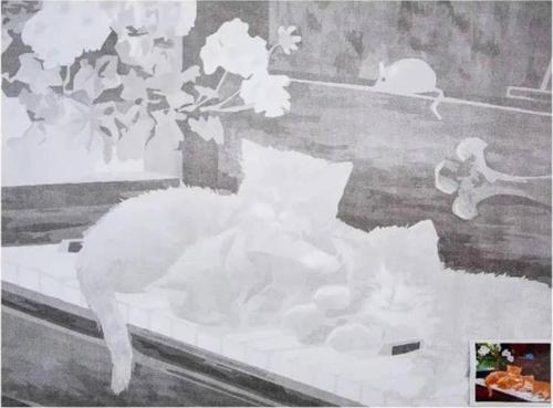 Desenli Pres Tuval 30x40 cm Cats