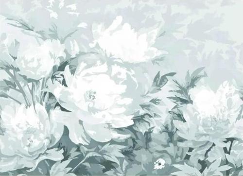 Desenli Pres Tuval 30x40 cm Peonies