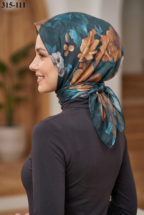 Desenli Soft Pamuk Eşarp 315-111
