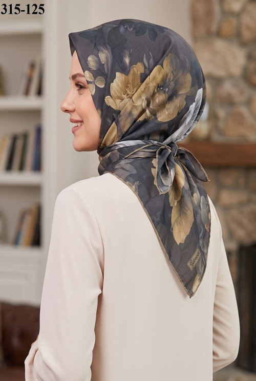 Desenli Soft Pamuk Eşarp 315-125