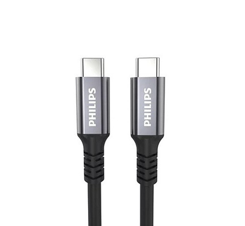 SWV6701/00 Thunderbolt3 USB-C to USB-C 240W 5K Hızlı Şarj Kablosu, 1 Metre, Siyah