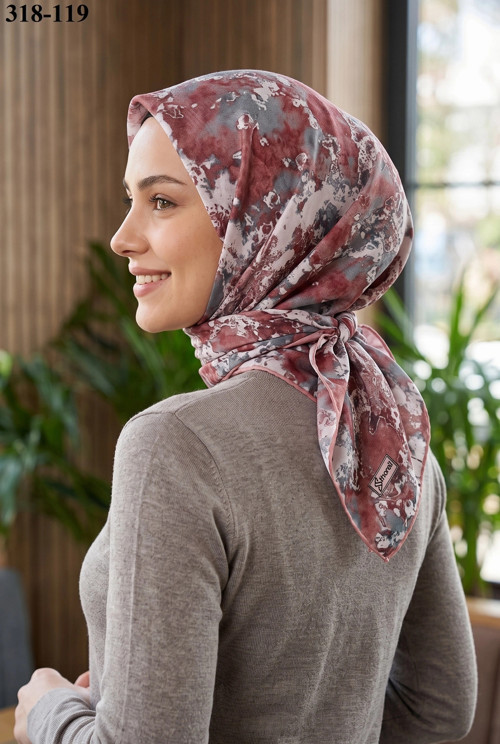 Desenli Soft Pamuk Eşarp 318-119