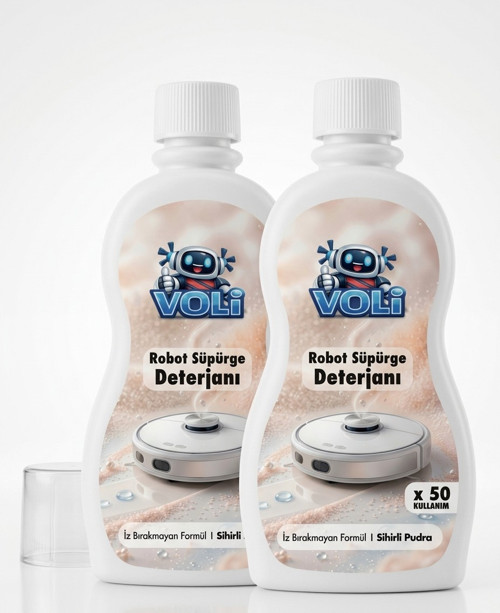 Sihirli Pudra Kokusu 2'li Avantaj Paket Robot Süpürge Deterjanı Yüzey Temizleme Mop Solüsyonu 2X500 ml