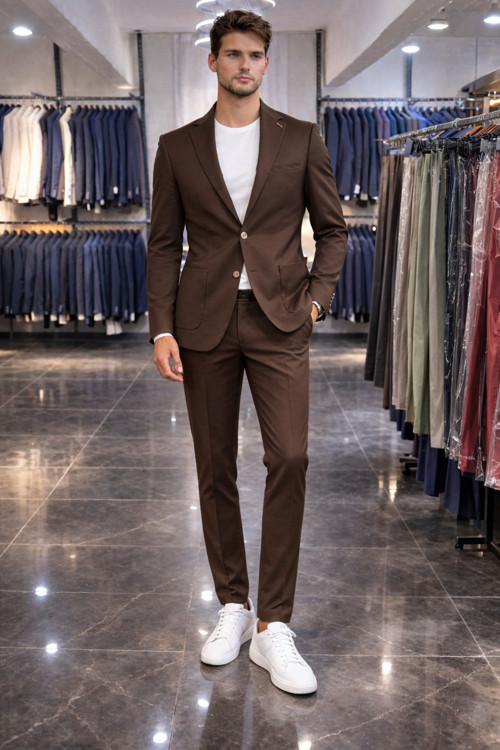 İtalyan Kesim Takım Elbise Spor Model