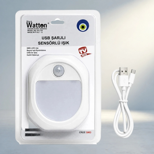 USB Şarjlı Hareket Sensörlü LED Lamba Kamp Ev Okul