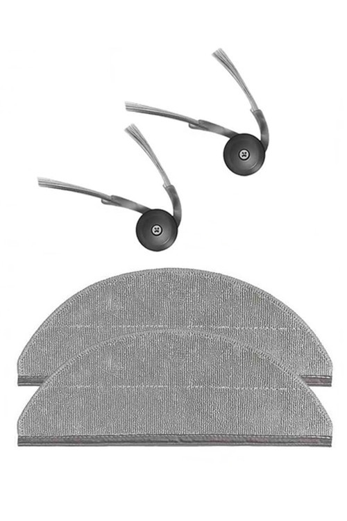 Roborock Q10P & Q10P+ Uyumlu 2 Adet Yan Fırça 2 Adet Paspas