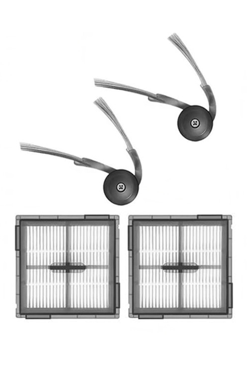 Roborock Q10 S5 & Q10 S5+ Uyumlu 2 Adet Filtre 2 Adet Yan Fırça