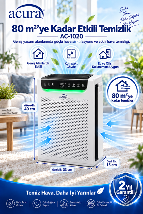AC-1020 AI PRO Akıllı Hava Temizleyici