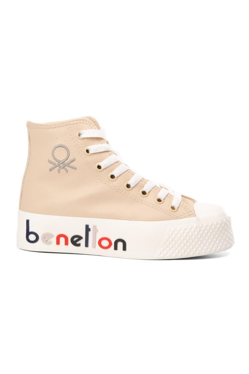 Bej Bilek Boy Kadın Spor Ayakkabı BN-30820 Z