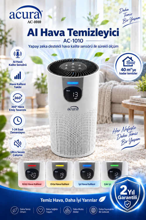 AC-1010 AI Akıllı Hava Temizleyici