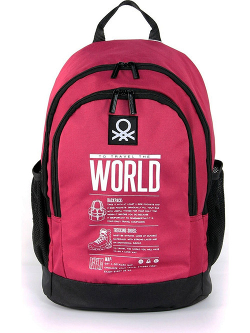 Bordo Siyah Unisex Okul Çantası 03834