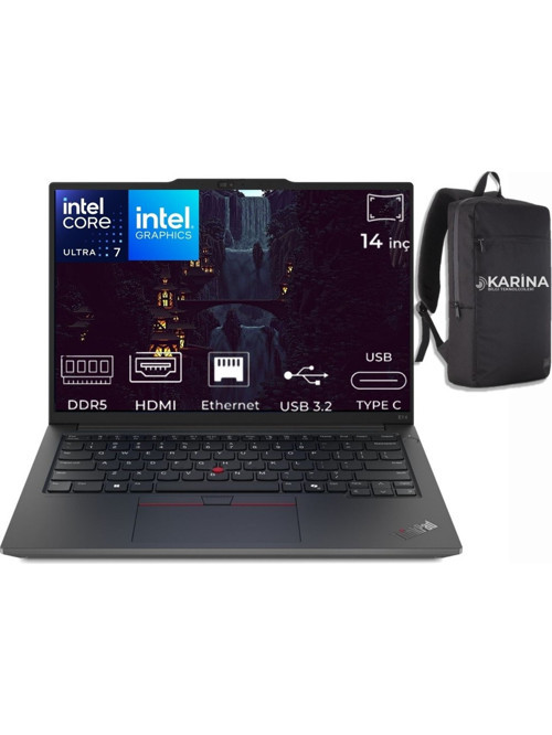 ThinkPad E14 Gen 6 Ultra 7 155H 21M70031TX-008 40GB 1TB Arc Graphics FreeDos 14" WUXGA Notebook