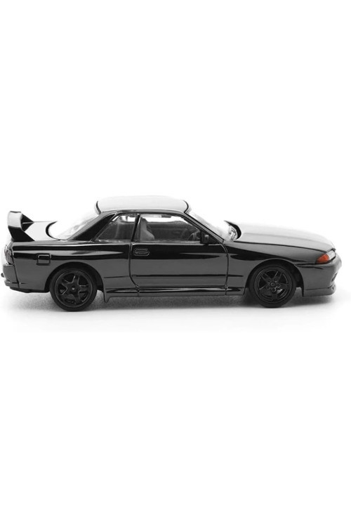:64 Nissan Skyline GT-R R32 Dark Chrome Edition PRDC002 Diecast Model Araba