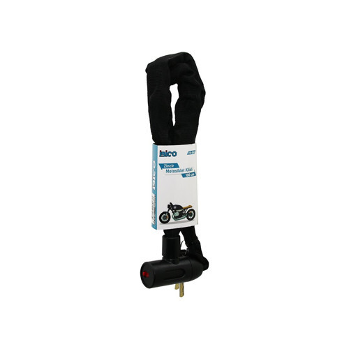 Zincirli Anahtarlı Motor - Bisiklet Kilit Bez Kılıflı Aç-Kapa Kilit Kapak 100Cm