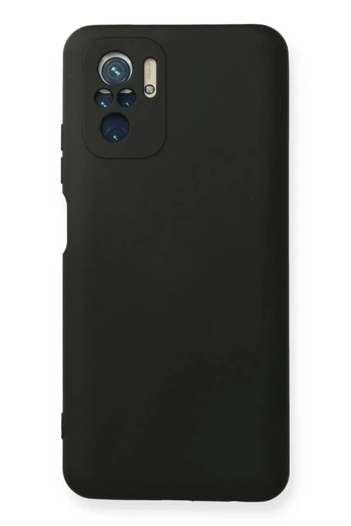 Xiaomi Redmi Note 10 Kılıf Nano Içi Kadife Silikon - Siyah