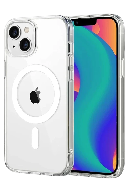 Apple Iphone 15 Combo Sert Şeffaf Magsafe Kapak - Şeffaf