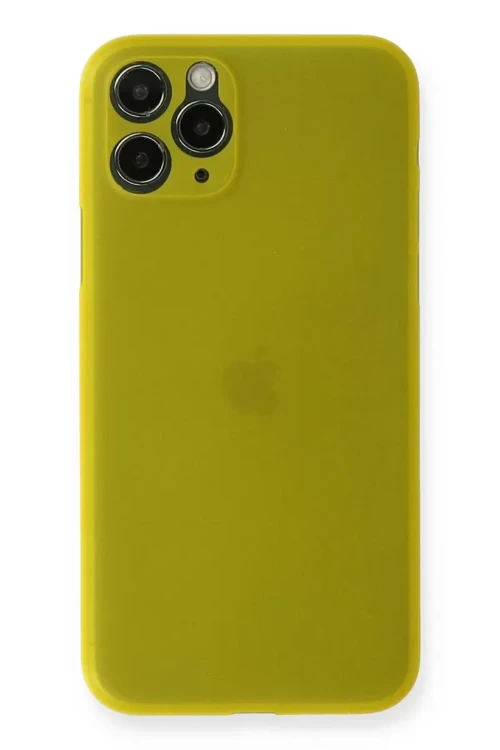 Apple Iphone 11 Pro Max Kılıf Pp Ultra İnce Kapak - Sarı