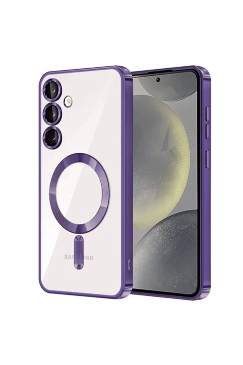 Samsung Galaxy S24 Kılıf Kross Magneticsafe Kapak - Mor